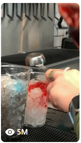 Short-form drink video with 5 million views